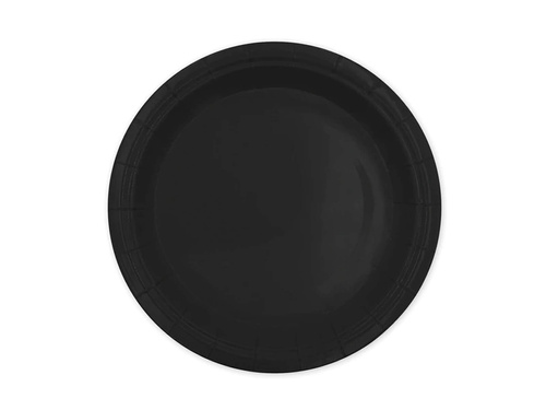 Talerzyki papierowe czarne - 18 cm - 6 szt.