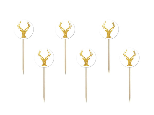 Reindeer picks - 7 cm - 6 pcs.