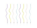 Świeczki urodzinowe zakręcone pastelowe - 14 cm - 8 szt.