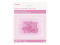 Plastic pacifier pink - 18 pcs