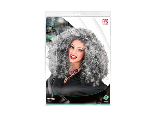Peruka czarownicy siwa, kręcona