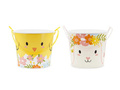 Wiaderka na cukierki na Wielkanoc - 14 cm - 2 szt.