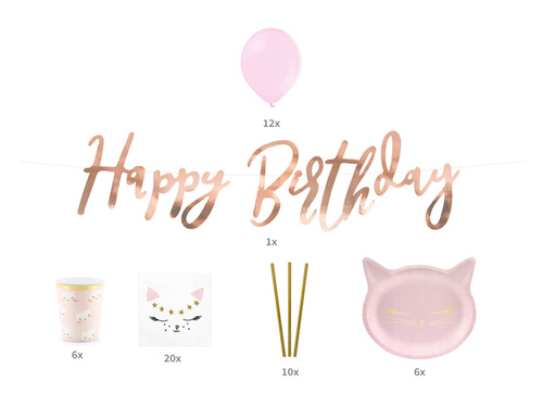 Party Box - Party Box - Kit of decorations for birthday Kitten