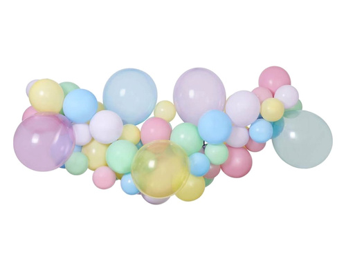 Pastel balloon garland balloon set - 65 pcs.