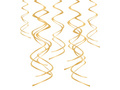 Hanging decoration swirls of gold - 60 cm - 5 pcs.