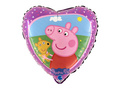 Balon foliowy serce Świnka Peppa - 46 cm