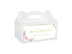 Decorative cake box white - 6 pc