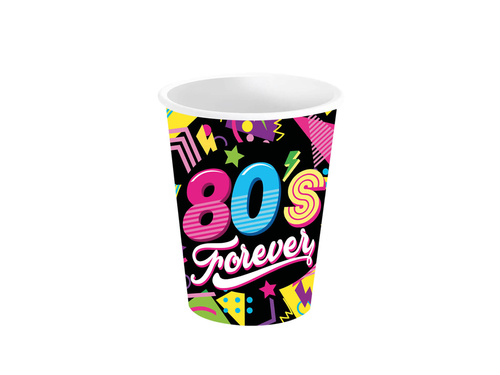 Paper cups 80's Forever - 240 ml - 6 pcs