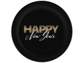 Plates New Year's Eve, black - 18 cm - 6 pcs.