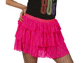 Spódniczka koronkowa neonowa różowa