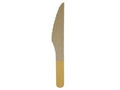 Wooden knives with yellow pattern - 8 pcs.