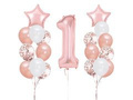 Set of balloons for a birthday rose gold - 19 pcs.