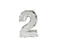 Piniata Cyfra 2 srebrna