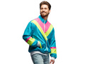Shell suit jacket Retro dude neon blue
