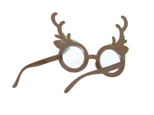 Reindeer horn glasses with mistletoe