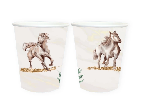 Kubeczki papierowe Koniki - 250 ml - 6 szt.