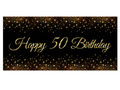 Sparkling poster for fiftieth birthday - 70x33 cm