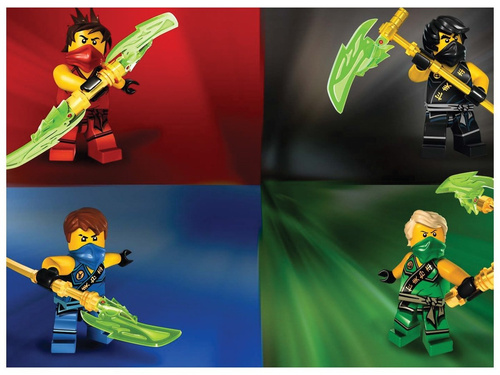 Dekoracyjny opłatek tortowy Ninjago - A4