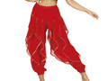 Czerwone spodnie do tańca brzucha