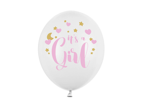 Pastel balloon for Baby Shower Girls - 30 cm - 6 pcs.