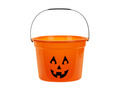 Wiaderko pomarańczowe Dynia na Halloween - 20.5x15cm - 1 szt.