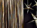 Curtain - satin gold door curtain - 2.5 m x 90 cm