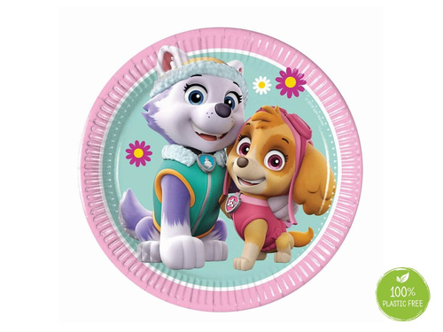 Psi Patrol Skye and Everest birthday plates - 20 cm - 8 pcs.