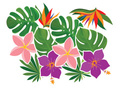 Double-sided decoration Hawaii Party - 12 pcs.