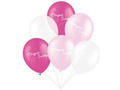 Set of christening balloons for a girl - 30 cm - 6 pcs.
