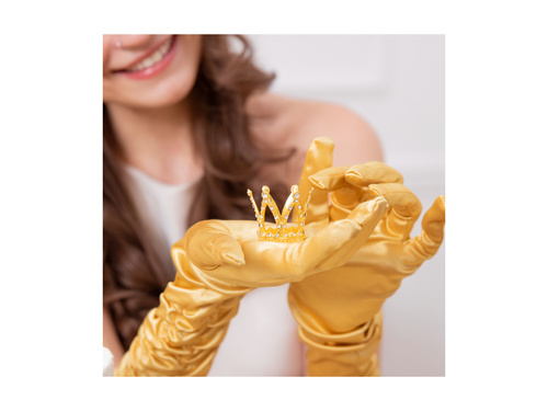 Korona na tort - 3 cm - złota z kryształkami - 1 szt.