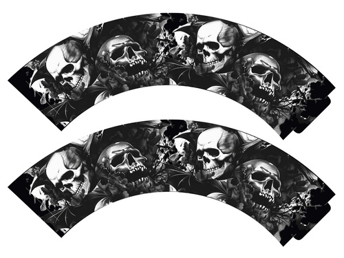 Cupcake papers Spooky Skulls - 6 pcs.