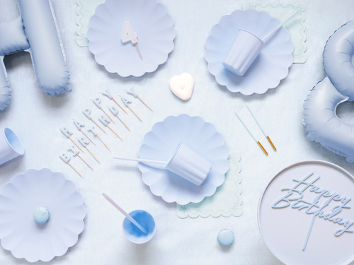 Spiral birthday candles gold-blue - 6 pcs.