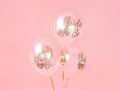 Balony przezroczyste ze złotym nadrukiem Bride to be - 30 cm - 50 szt.