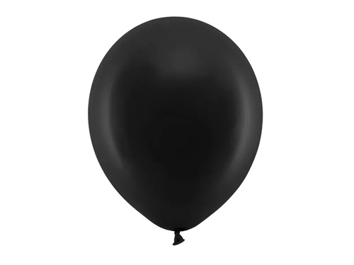 Balony Rainbow pastelowe czarne - 23 cm - 100 szt.