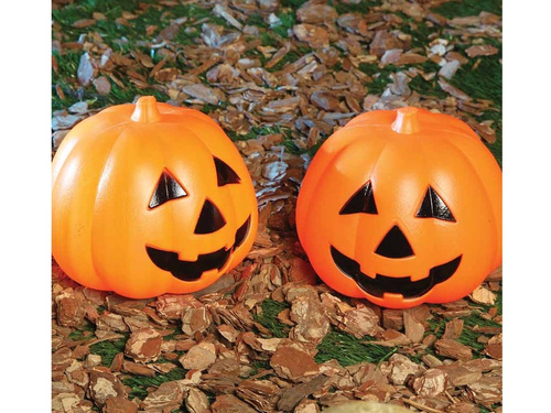 Pumpkin with light - 15 cm
