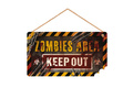 Sign Zombies area - 20 x 35 cm