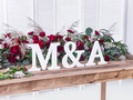 Wooden decoration letter A - white