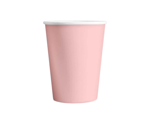 Kubeczki papierowe różowe - 220 ml - 6 szt.