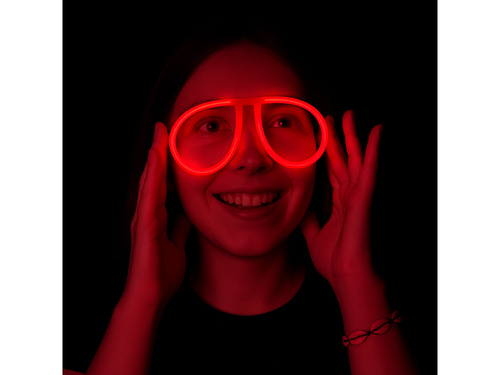 Świecące okulary fluorescencyjne - światło chemiczne - mix kolorów - 1 szt.