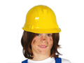 Yellow worker's helmet