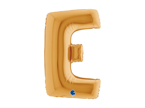 Balon foliowy literka E złoty - 40" - 1 szt.