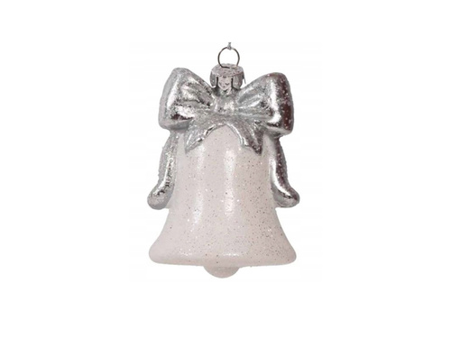 Bombka choinkowa Biały Dzwoneczek - 9 cm - 1 szt.