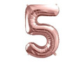 Foil balloon number 5 pink gold - 86 cm - 1 pc.