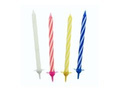 Classic color candles with colorful bases - 6 cm - 24 pcs.