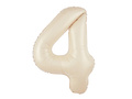 Foil balloon cream number 4 - 100 cm - 1 pc.