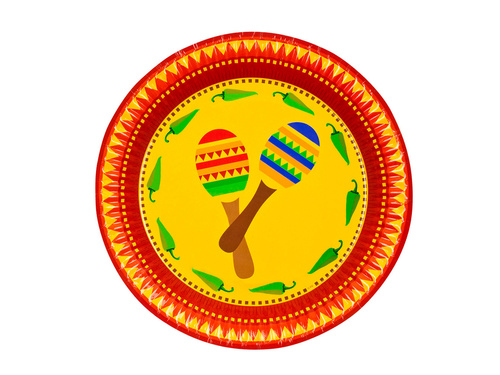 Paper plates Mexico - 23 cm - 10 pcs