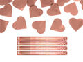Confetti cannon with hearts, rose gold, 60cm, 4 pc