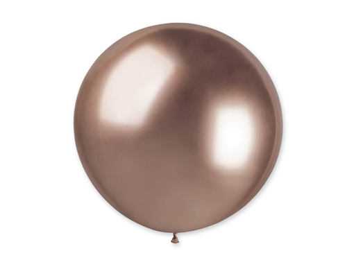 Balon olbrzym 80 cm średnicy - shiny różowe złoto