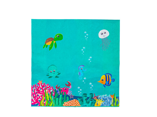 Birthday napkins Underwater World - 33 cm - 20 pcs.