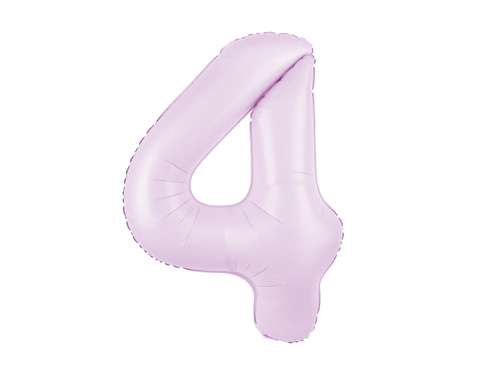 Number 4 Lilac Foil Balloon - 100 cm - 1 pc